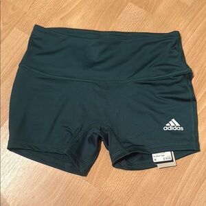 Adidas Green 4 inch Short Tight volleyball shorts NWT
